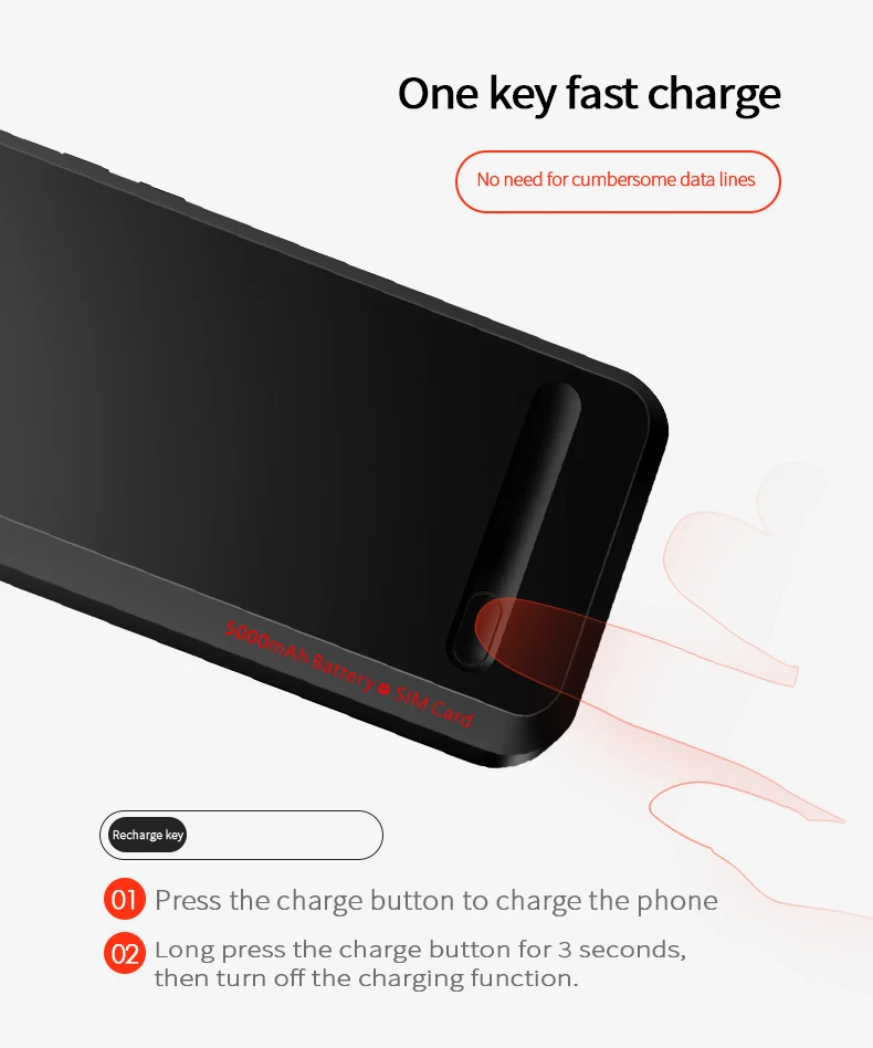 Dual SIM двойной резервный чехол для телефона адаптер+ 2000/5000mAh power Bank умный защитный чехол для iPhone 6(s)/6 P/7/7 P/8/8 P iKOS K2S