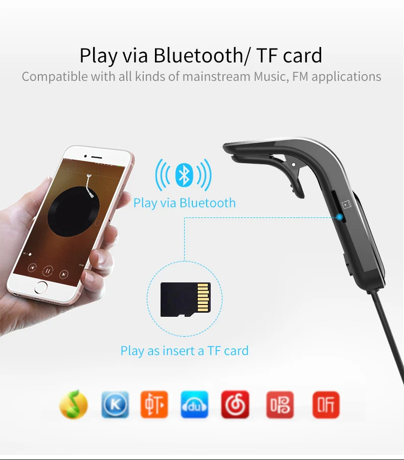 Автомобильный MP3-плеер CDEN с сенсорным экраном и кнопкой громкой связи, Bluetooth приемник, автомобильный fm-передатчик, музыкальный плеер, USB Автомобильное зарядное устройство