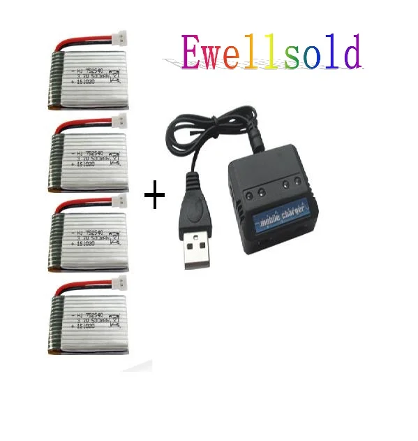 

Ewellsold 3,7 V 650mah литий-полимерный аккумулятор * 4 шт + 4 в 1 зарядное устройство коробка для X5 X5C X5SC X5SW M68 RC Quadcopter 5 шт./лот Бесплатная доставка
