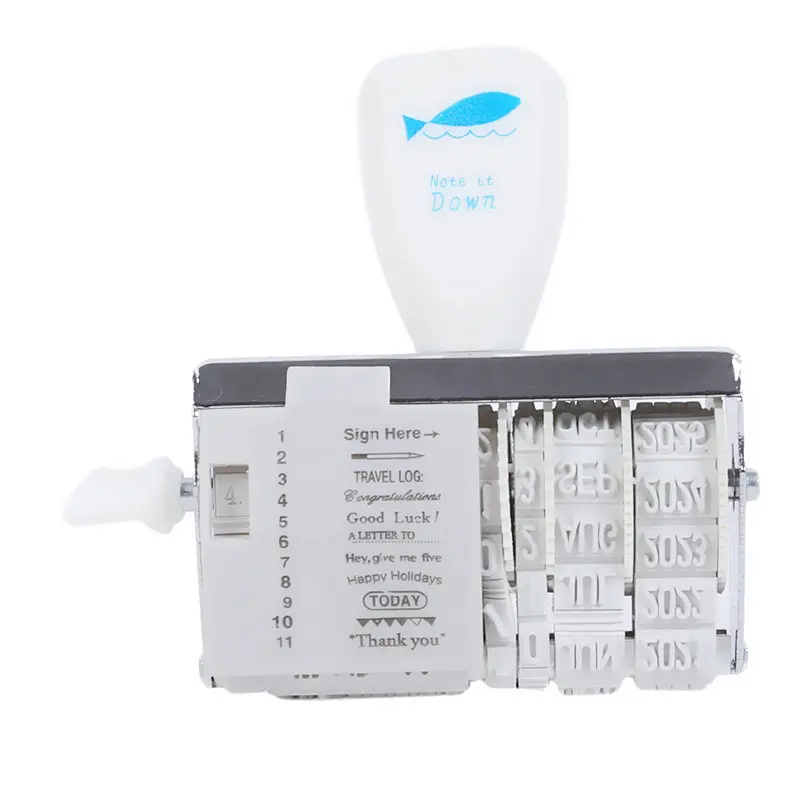 Лидер продаж креативный винтажный пластиковый роликовый штамп с датой месяца