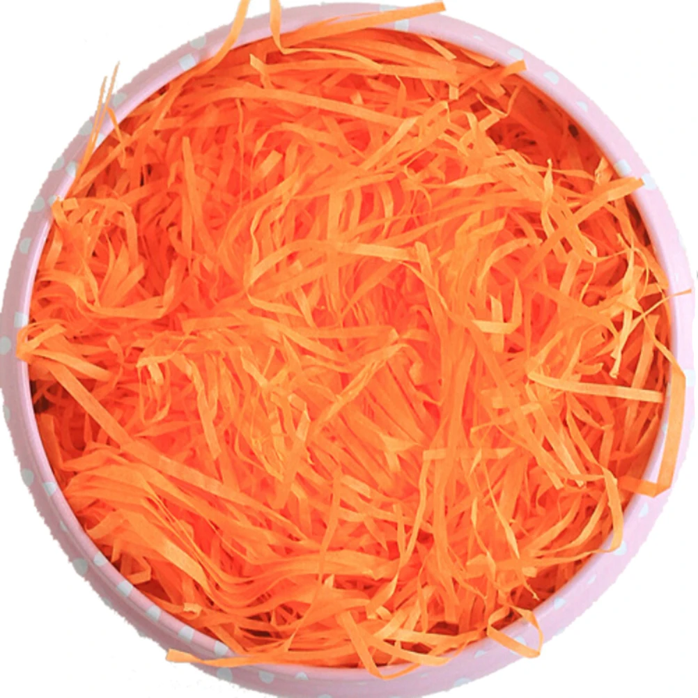 orange 100 г/упак. многоцветная модная корзина для бумаги с измельченными краями, измельченная бумажная корзина, наполнитель «Трава», подарок для свадебной вечеринки - Цвет: orange