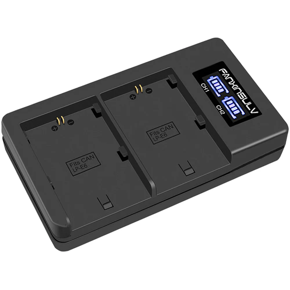 LP-E6N LP-E6 Battery USB Charger for canon eos r 5d mark iv iii ii 60d 6d 7d 70d 80d 5drs DSLRL15 Camera tracked | Электроника
