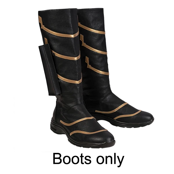 Boots only Эндгейм соколиный глаз косплей костюм Мстители Хэллоуин Карнавал Клинт Бартон Ронин черный костюм Необычные кожаные одежда с капюшоном на заказ - Цвет: Boots only