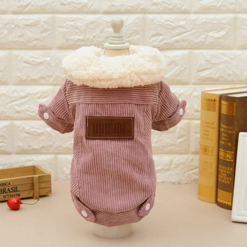 Новое пальто для питомцев теплая Вельветовая куртка Утепленная одежда из