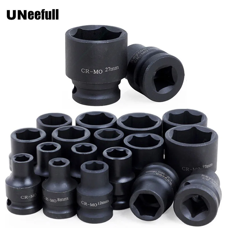 

UNeefull 1PCS 1/2" Universal Short Pneumatic Socket Head ,Metric Deep Wall Air Adopter Impact Socket Set Auto Repair Wrench