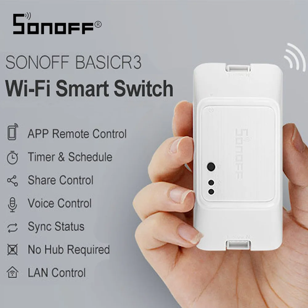 Смарт переключатель SONOFF BASIC R3 для включения/выключения WiFi светильник таймер