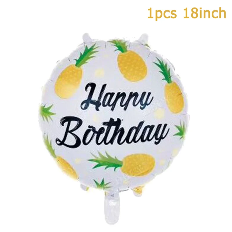 1pcs pineapple Вечерние принадлежности фламинго, тропические Гавайские вечерние принадлежности, бумажный шарик, тарелки, соломенные украшения для первого дня рождения детей - Цвет: 1pcs pineapple