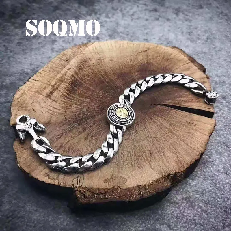 Браслет Будды SOQMO для мужчин и женщин из серебра 100% пробы в этническом