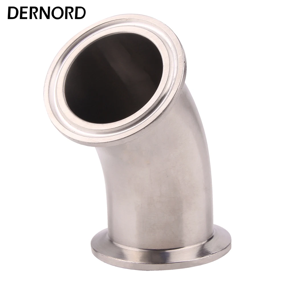 DERNORD 38 мм OD 1 5 &quotTri Clamp 304 нержавеющая сталь санитарно 45 градусов колено трубы