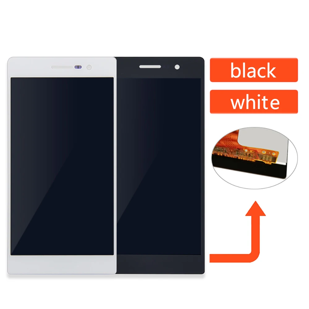 Sinbeda AAA+ 5," для HUAWEI P7 ЖК-дисплей Дисплей Сенсорный экран с рамкой изготовленной в технике P7-L00 P7-L05 P7-L10 Чехол для мобильного телефона HUAWEI Ascend P7 Дисплей