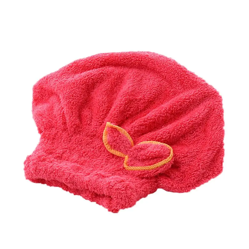 watermelon pink Милый дизайн бантик Твердые волосы тюрбан шапка для быстрой сушки волос обертывание Полотенце s купальный инструмент Сушка Полотенце головной убор шляпа домашняя - Цвет: watermelon pink