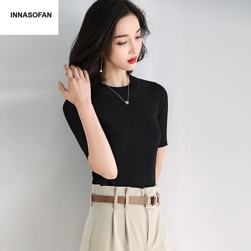 INNASOFAN женский свитер весенне-летние трикотажные изделия Евро-американская мода с