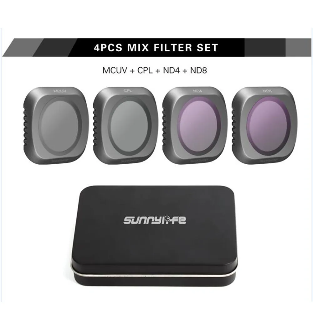 MCUV CPL ND4 ND8 Камера Комплект фильтров для объектива для DJI MAVIC2 PRO MCUV CPL ND4 ND8 ND16 ND32 HD набор УФ-фильтров с нейтральной плотностью Камера фильтр объектива Аксессуары для дрона - Цвет: MCUV CPL ND4 ND8