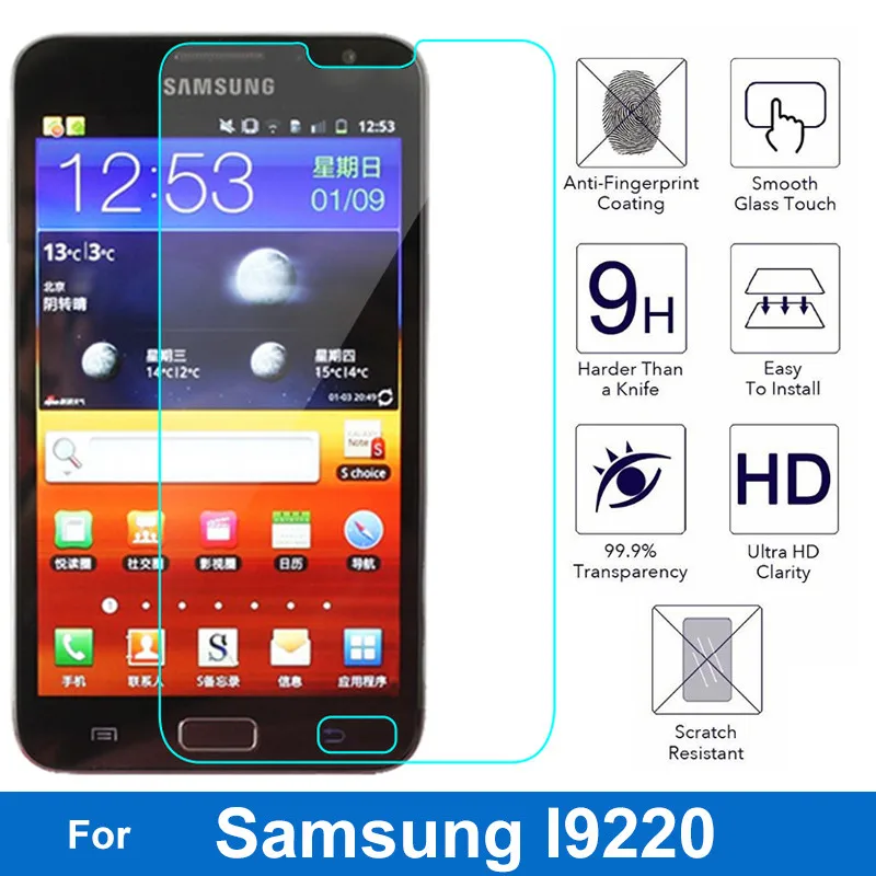 Защитная пленка из закаленного стекла с нано покрытием для Samsung Galaxy Note I9220 i9228 i889