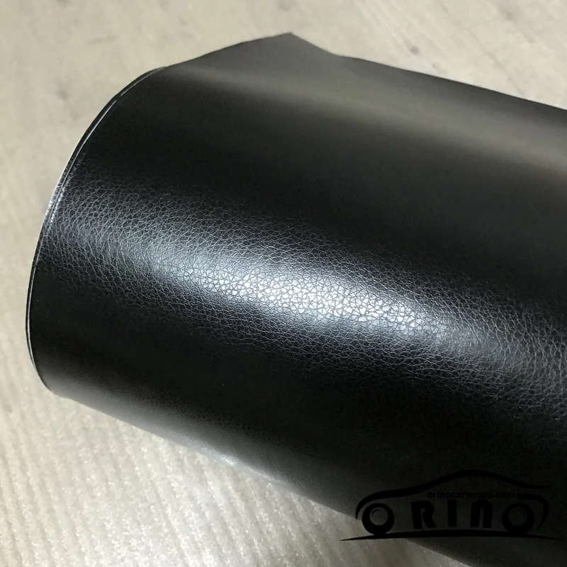 

50CMX200/300CM PVC Adhesive Black Leather Pattern Vinyl Film For Vehicle Car Body Internal Decoration Vinyl Wrap Sticker