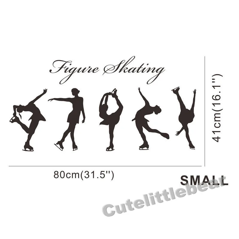Съемные Фрески для фигурного катания девушек виниловые наклейки на стену