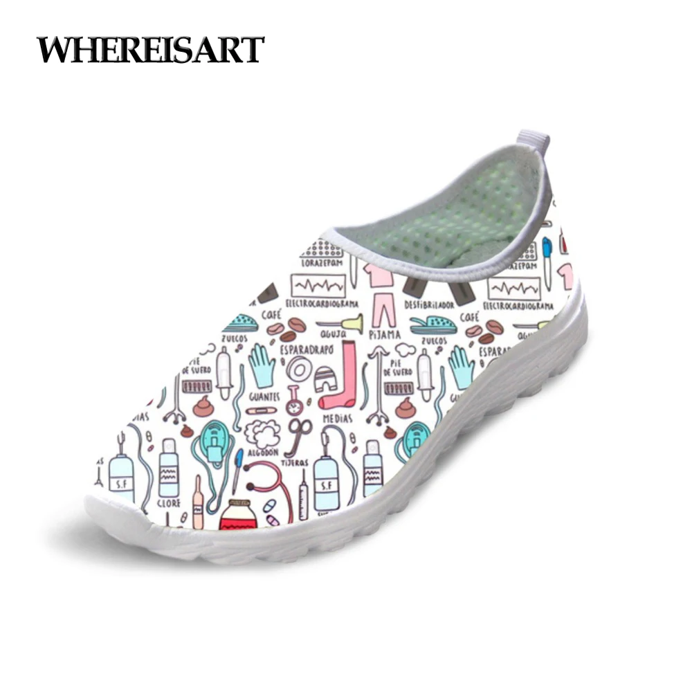 WHEREISART/Женская обувь летние дышащие кроссовки из сетчатого материала Лоферы для