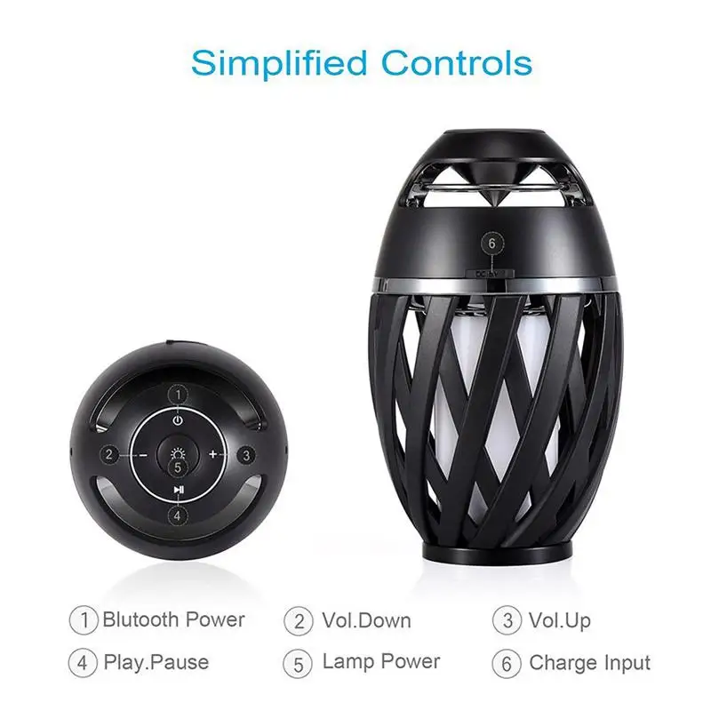 EastVita светодиодный пламенный динамик реалистичные танцы пламя Bluetooth динамик s открытый портативный стерео динамик с HD аудио и повышения