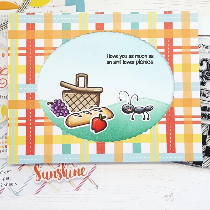 Picnic Time Food Basket Clear Stamps for DIY Scrapbooking Craft Making Decoration Transparent Stempels New Silicone Seal | Дом и сад