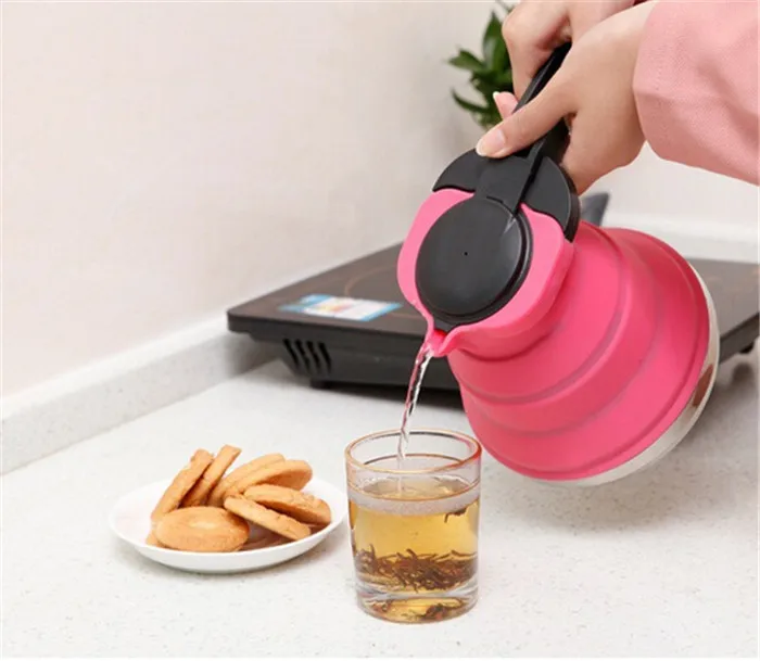 15 шт./лот оптовая складной Кемпинг чайник|camping kettle stainless steel|kettle portablekettle bottle |