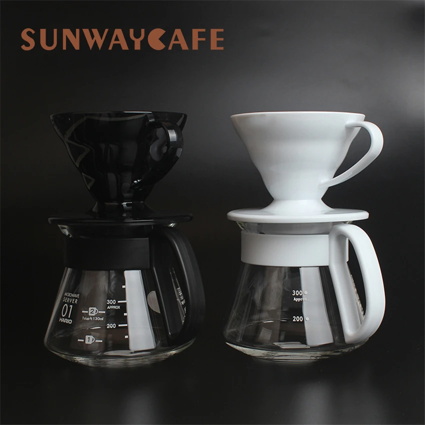 Кофейник с воронкой Hario V60 стиль капельная Кофеварка капсула Перманентный залейте горшок для заваривания кофе на 1-4 чашки принадлежности для кофе аксессуары