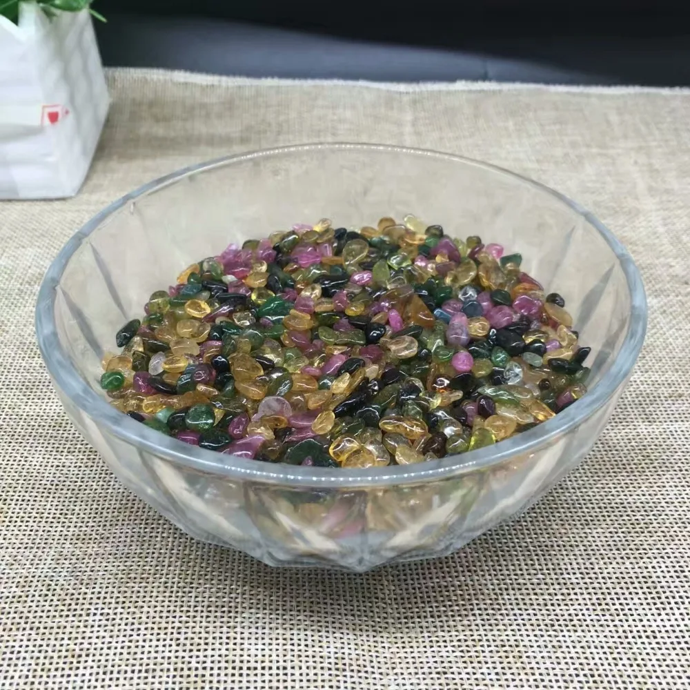 Оптовая продажа натуральный желтый и зеленый турмалин хрустальный камень горный