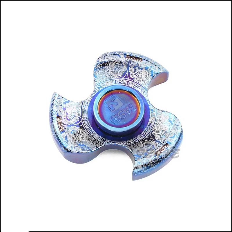 Fegve Одежда высшего качества Титан сплав гриле синий Спиннеры ручной Spinner имя