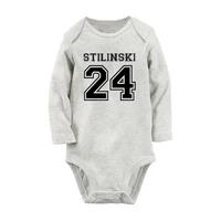 stiles stilinski no 24 teen wolf lacrosse print newborn baby outfits long sleeve jumpsuit 100 cotton infant bodysuits