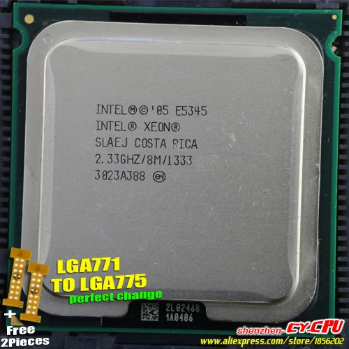 Intel Ксеон E5345 2 33 ГГц/8 м/1333 процессор близко к LGA771 Core Quad Q8200 Процессор работает на LGA