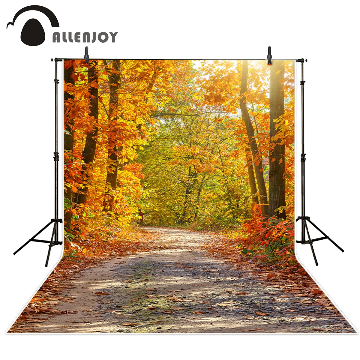 Allenjoy осенние фоны для фотостудии дерево дорога оранжевый Солнечный свет
