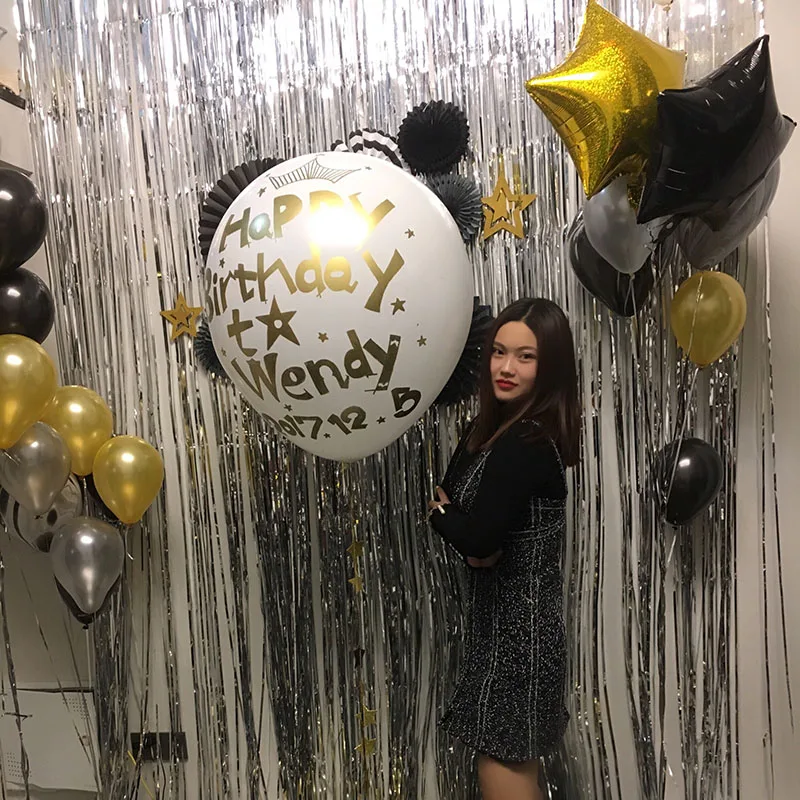 5 шт./лот Золотая фольга бахрома мишура занавеска кисточка гирлянды свадьба