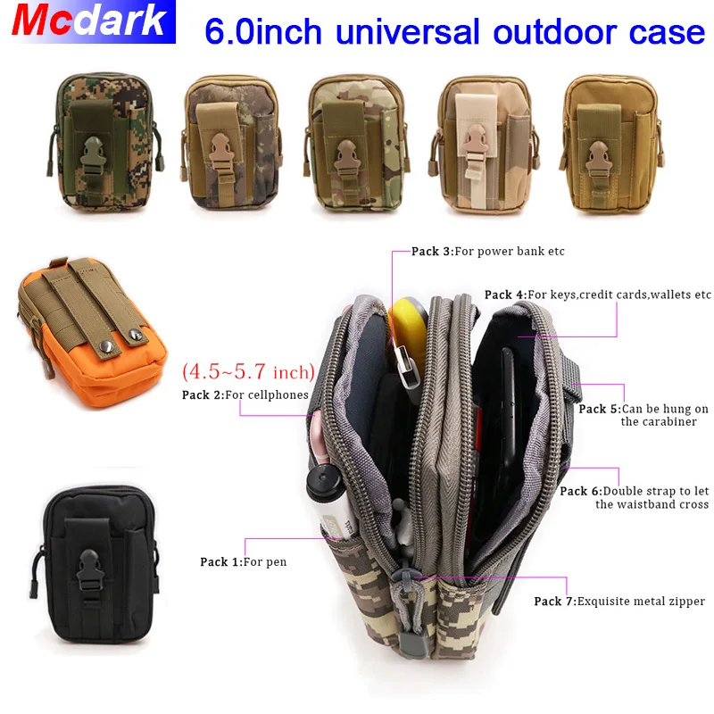 Универсальная уличная тактическая кобура Mcdark для Vertex Impress Forgtune Geniue Molle ременная