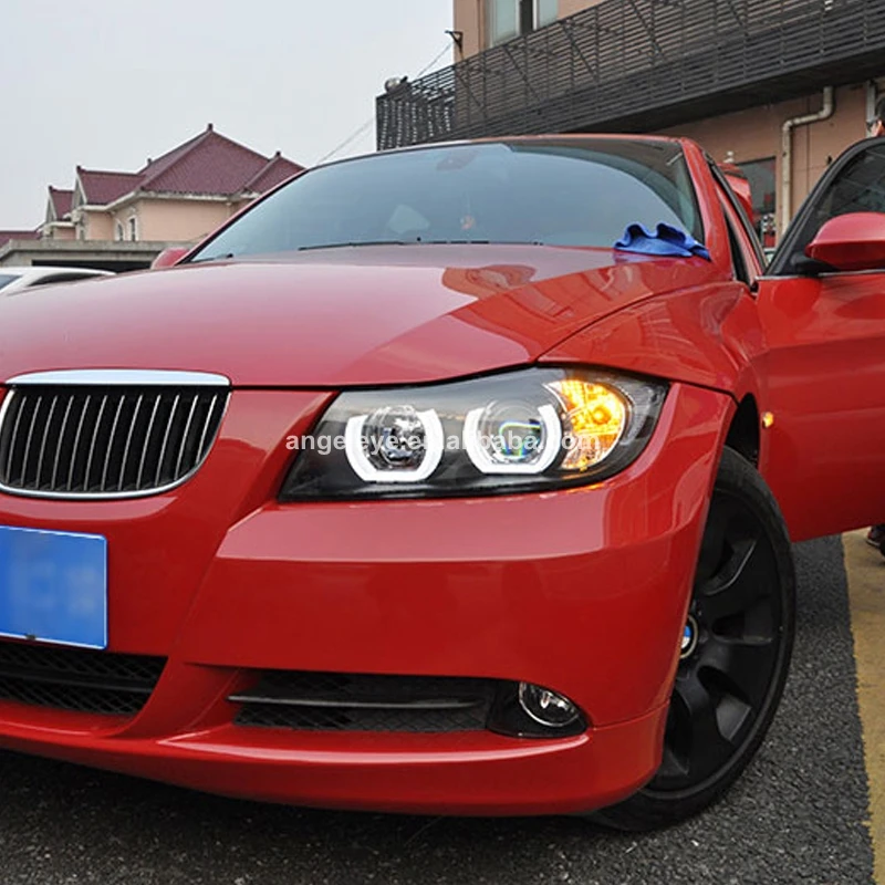 2005 2010 год для BMW E90 330I 320I 318i светодиодная фара ангельские глазки передняя SN|led angel