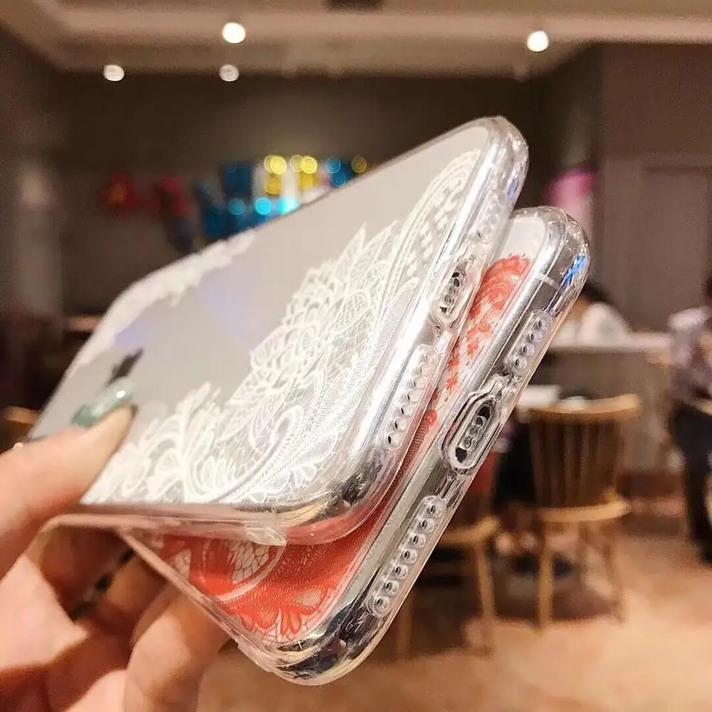 Прозрачный силиконовый чехол для iphone 8 7 plus 6 6S мягкий черный из ТПУ X XS MAX XR задняя