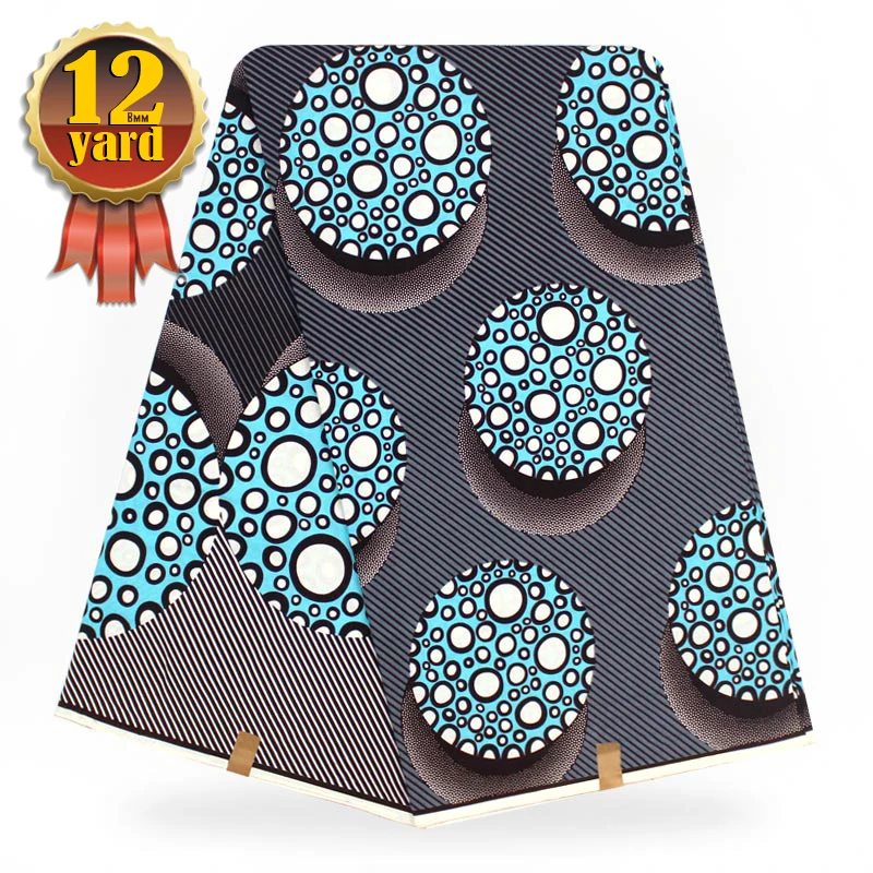 african wax fabric super cotton hollandais ankara real print java 2018 12 yard/lot YBG65 | Дом и сад