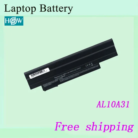Черный для ноутбука Acer ASPIRE ONE D255 D260 аккумулятор AL10A31 AL10B31 AL10G31 ICR17/65 LC.BTP00.128