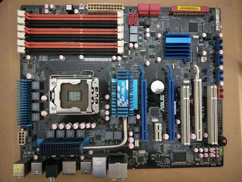 ASUS P6T SE оригинальная материнская плата X58 DDR3 LGA 1366 USB2.0 SATA II 24GB X58 б/у материнская плата для настольных ПК