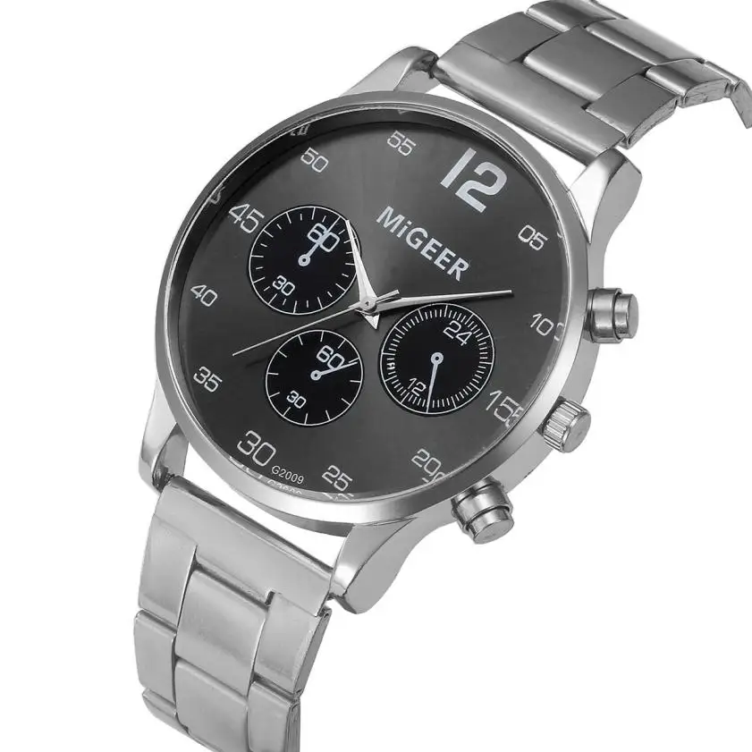 2018 NEW fashion Stainless Steel Retro Design Leather Band Analog Alloy Quartz Wrist Watch watches c829 | Наручные часы