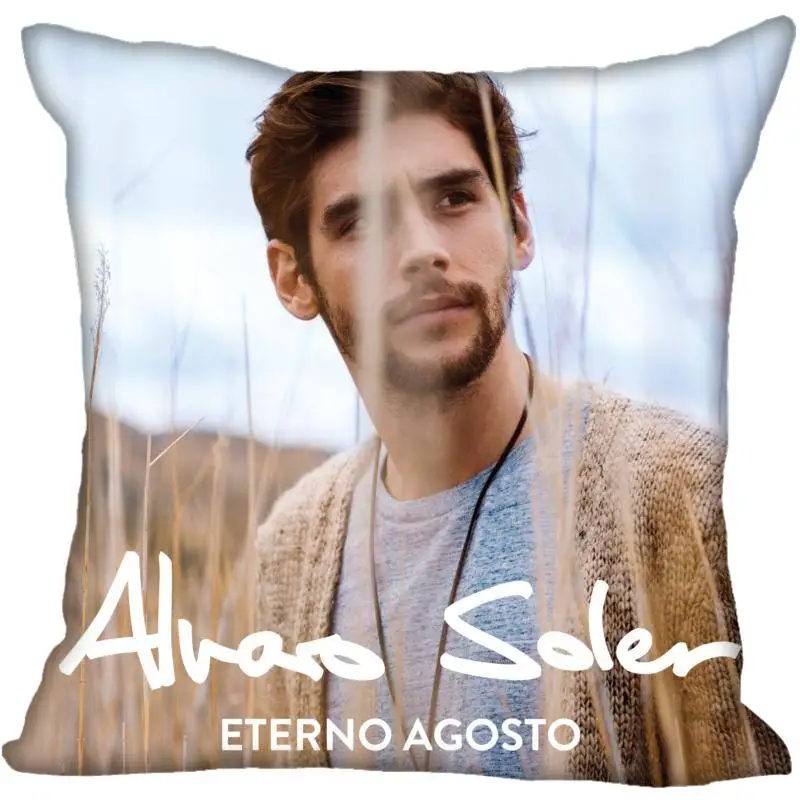 Новое поступление квадратные атласные наволочки Alvaro Soler с принтом Наволочки на
