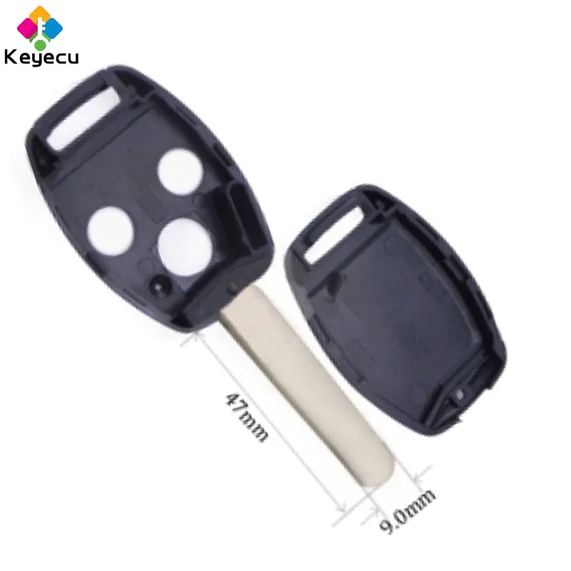 KEYECU Replacement Remote Car Key Shell Case - 3 Buttons FOB for Honda Accord Before 2007 With Chip Position And Uncut Blade | Автомобили
