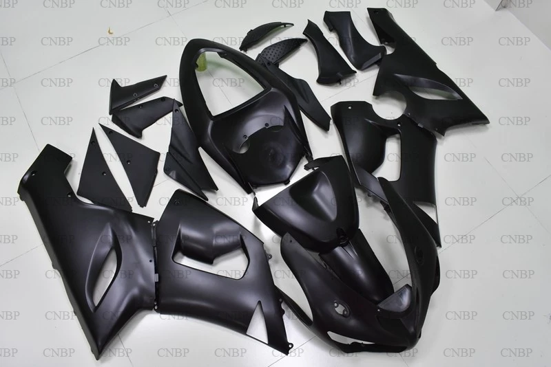 Пластиковые обтекатели ZX6r 636 06 для Kawasaki 2005 2006 матовые черные Обтекатели корпуса ZX