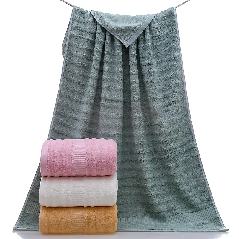 

Bamboo Fiber Big Wave Bath Towel High and Low Hair 140*70 Increase Bath Towel