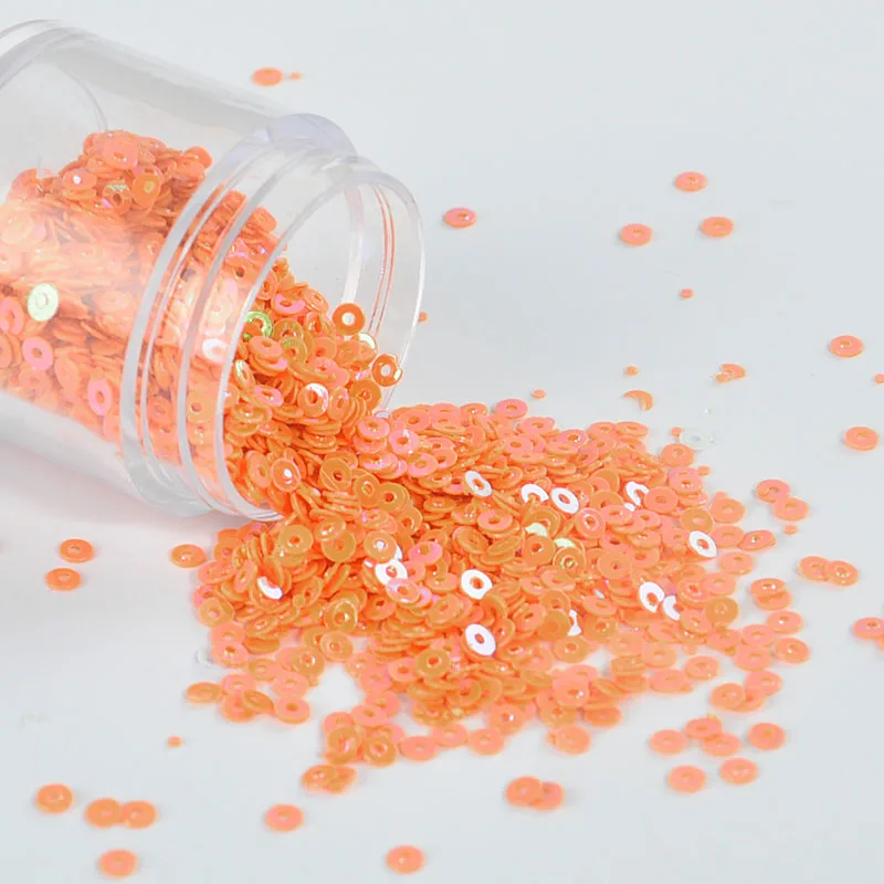 10 г/упак. 2 мм Плоская Круглая свободная тесьма с пайетками для шитья свадебного ремесла Женская одежда DIY аксессуары Отделка пайетками - Цвет: AB Orange
