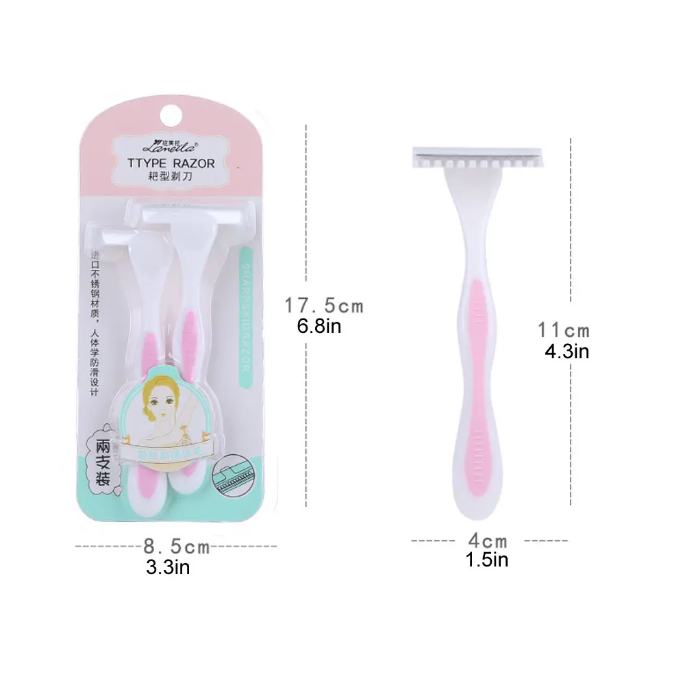 2 шт./компл. унисекс бритва для бикини триммер частного тела одноразовая