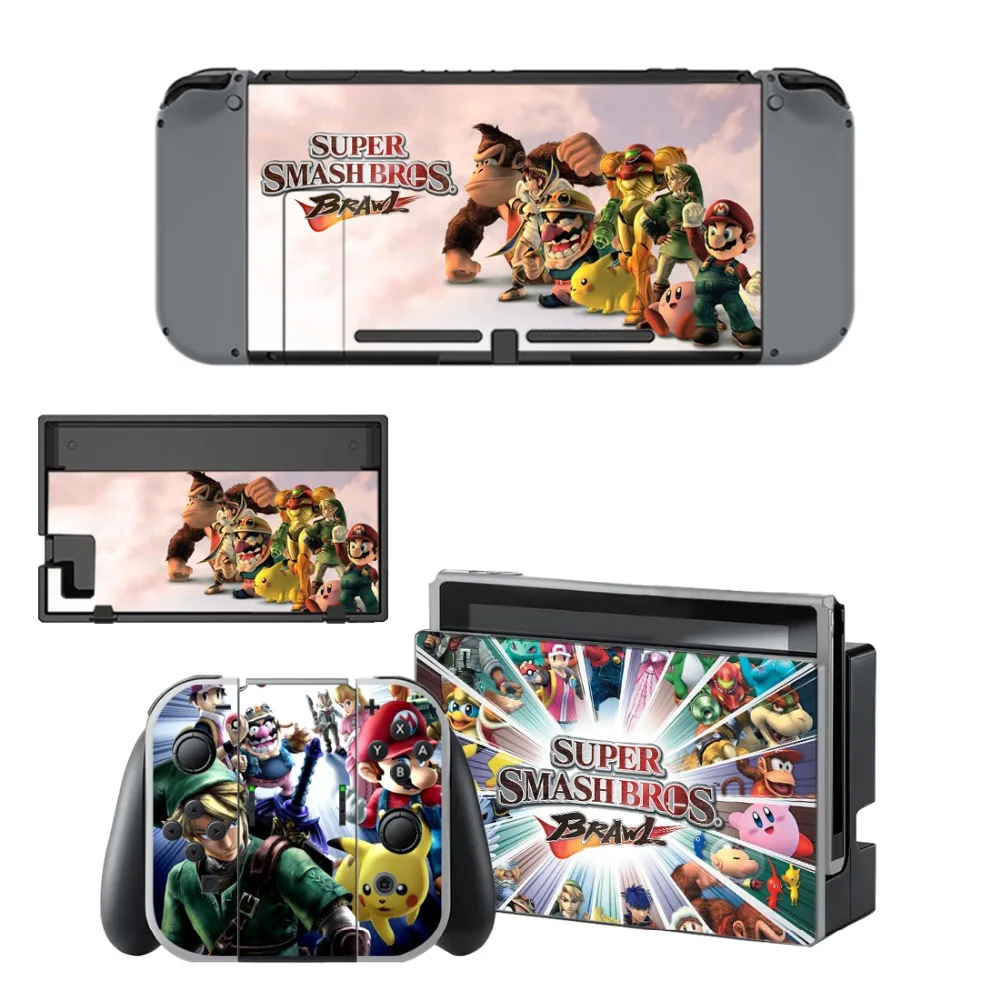 Super Smash Bros Nintendoswitch Skin Nintend Switch Vinilo Sticker Decal for Nintendo NS Console Joy-con Controller | Электроника