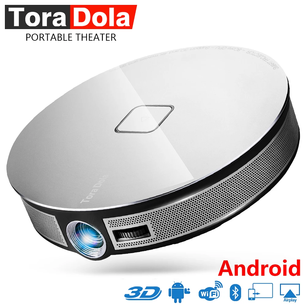 TORA DOLA Smart HD проектор 720*1280 P разрешение. сборка в Android wifi 12000 мАч батарея домашний