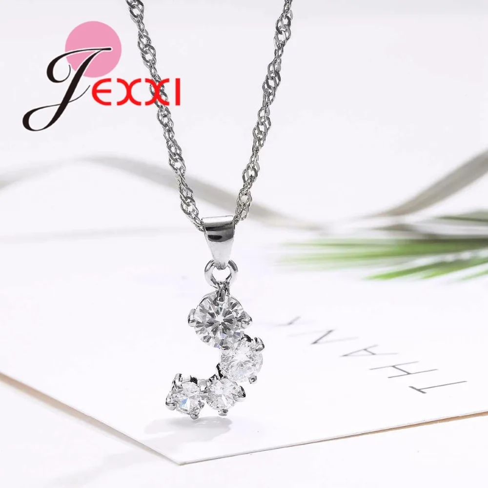 

Australia Crystal Jewelry Sets 925 Sterling Silver For Women Earrings/Necklace/Pendant Set Fashion Jewelry