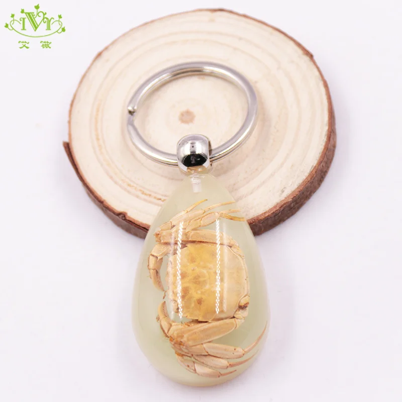 Высокое качество инновационный дизайн краб прозрачный слеза капля смола