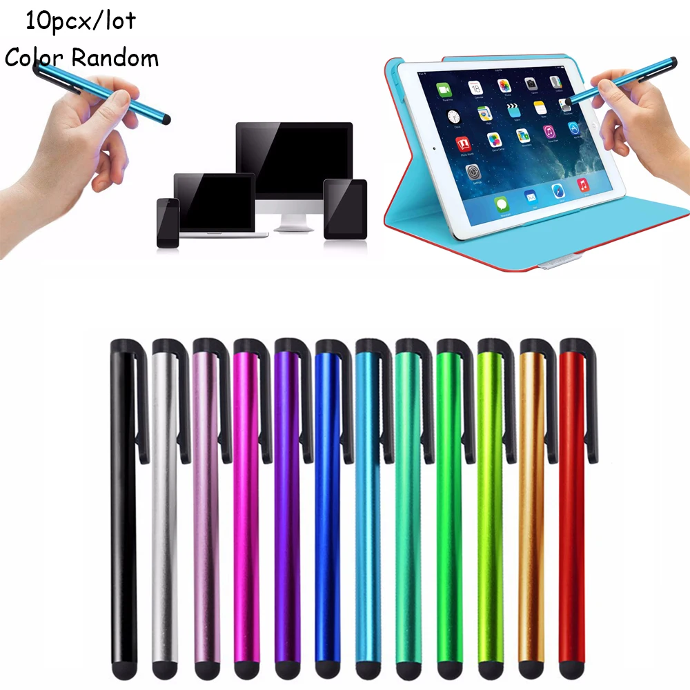 10 шт./лот стилус для емкостного сенсорного экрана iPhone iPad Air 2/1 Mini 2/3 подходит