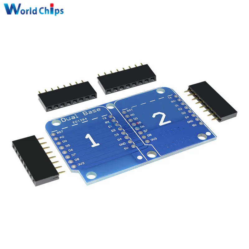 Для Wemos D1 Мини двойная розетка двойное основание щит NodeMCU ESP8266 разработка Базовая